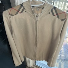 Burberry Zip Up Sweater