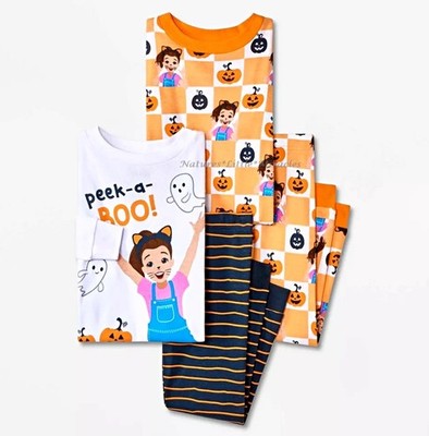 Ms. Rachel Pajamas Halloween Size 12M 18M 2T 3T 4T Toddler Cotton 2 Sets 4 Piece
