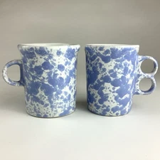 Lot Of 2 Bennington Potters VT 1340 Trigger & 1629 Single Finger Handle Mugs