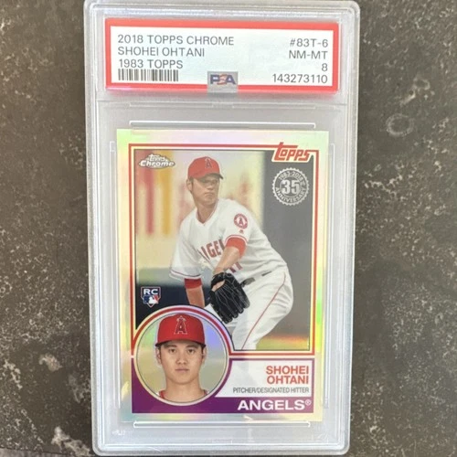 2018 Topps Chrome 1983 Refractor Shohei Ohtani #83T-6 Rookie PSA 8 Angels