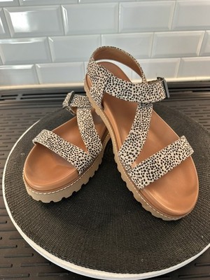 Universal Thread Women's Annika Platform Sandals Leopard #17730 Size:10 101L