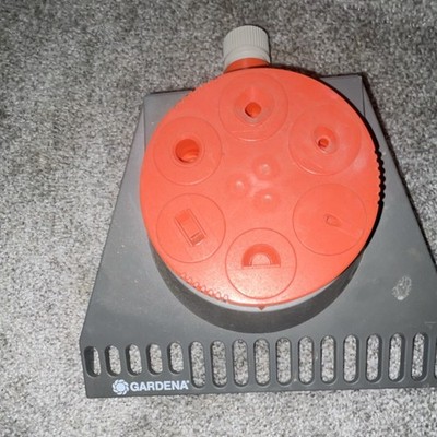 GARDENA Adjustable Pattern Sprinkler Gray Orange Plastic for Garden