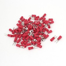95 PCS Red Insulated Fork Terminals Cable Lug AWG16-14 SV2-3