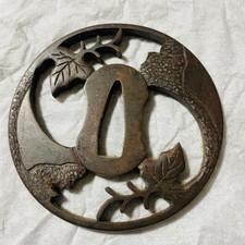 Tsuba Sword Guard Fittings 5 Antique Vintage Used From Japan