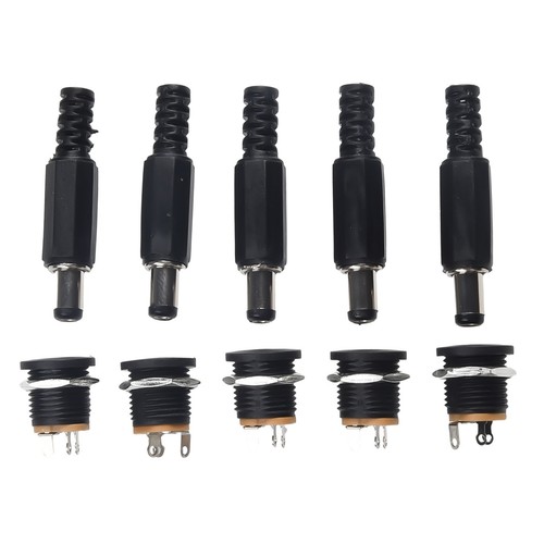 Usage 5 Pair Female Socket Panel Mount DC 12V Power Connectors for Electronics - Picture 4 of 12