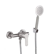 Wall Mounted Bathroom Shower Faucet Set, Stainless Steel Rainfall Handheld Sh...