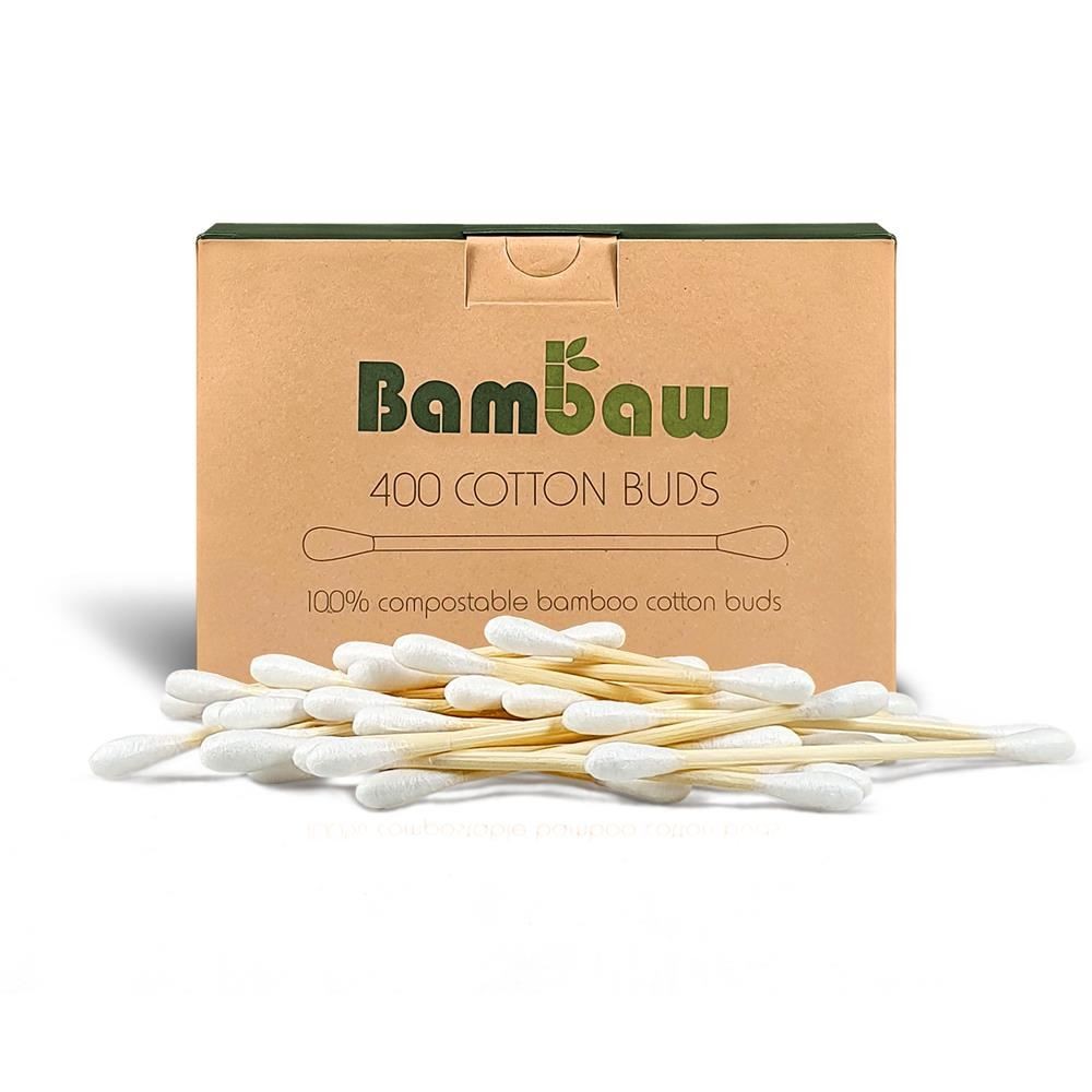 Bambaw 200 Organic Cotton Buds 100% Compostable Eco-Friendly Cotton Buds - Image 4