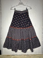 Vintage 1970s Gunne Sax Floral Tiered Prairie Cottagecore Skirt  Sz: 7