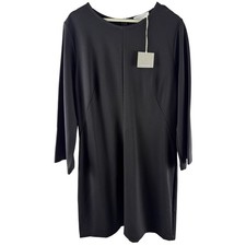 NWT Everlane Black Long Sleeve Ponte Shift Dress Sz 14 LBD Chic Stretch Office