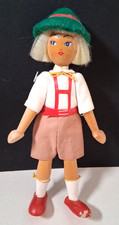 Vintage Wooden Polish Peg doll 1960s/70s? 7.5 inches tall Made in Poland