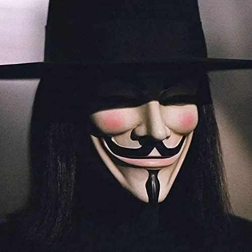 V de Vendetta Máscara Guy Fawkes Resina Disfraz para Halloween Foto 3 de 3