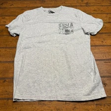 Abercrombie Fitch Muscle Fit T Shirt Mens Large Gray Pocket Tee