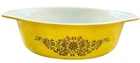 Vtg Pyrex Promotional Pattern Golden Garland Casserole Dish #043 1.5 Qt - No Lid