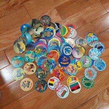 Lot of 85 DIFFERENT Pogs, Milk Caps, 90s Retro Vintage