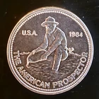 1984 Engelhard Mint Prospector Eagle TONED-999 Silver 1 Oz Ounce Art Round Coin