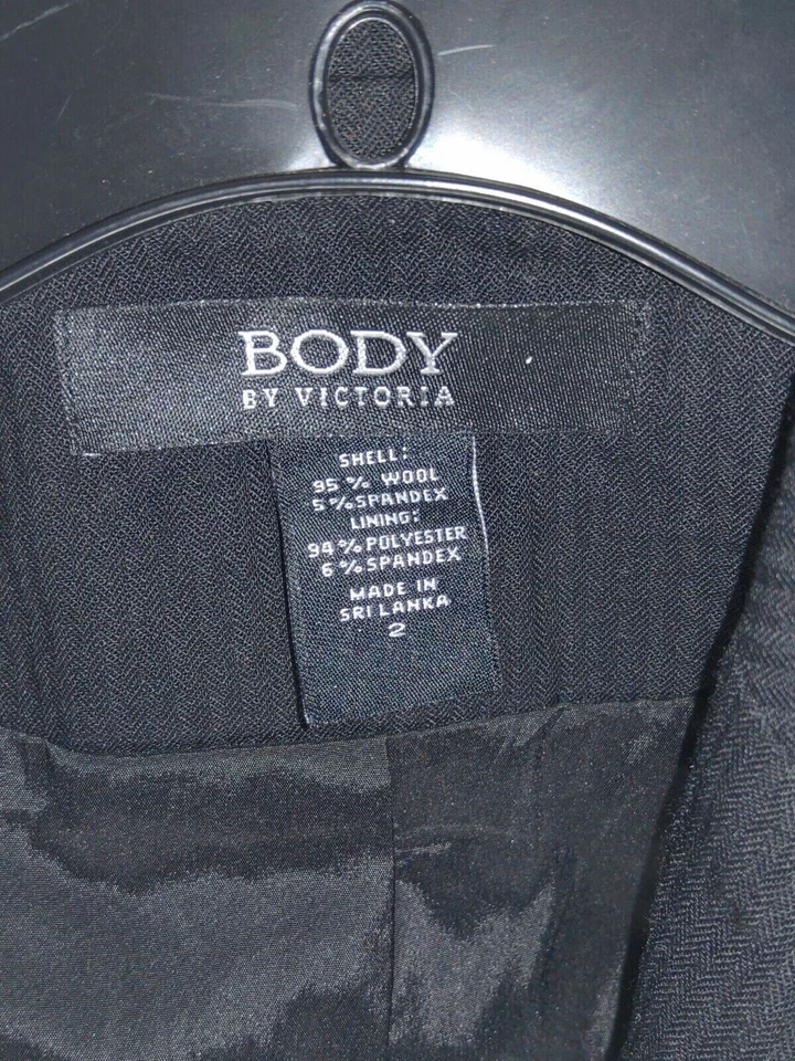 Body By Victoria Mujer Talla 2 Manga Larga Botón Frontal Doble Bolsillo Traje Chaqueta Foto 3 de 3