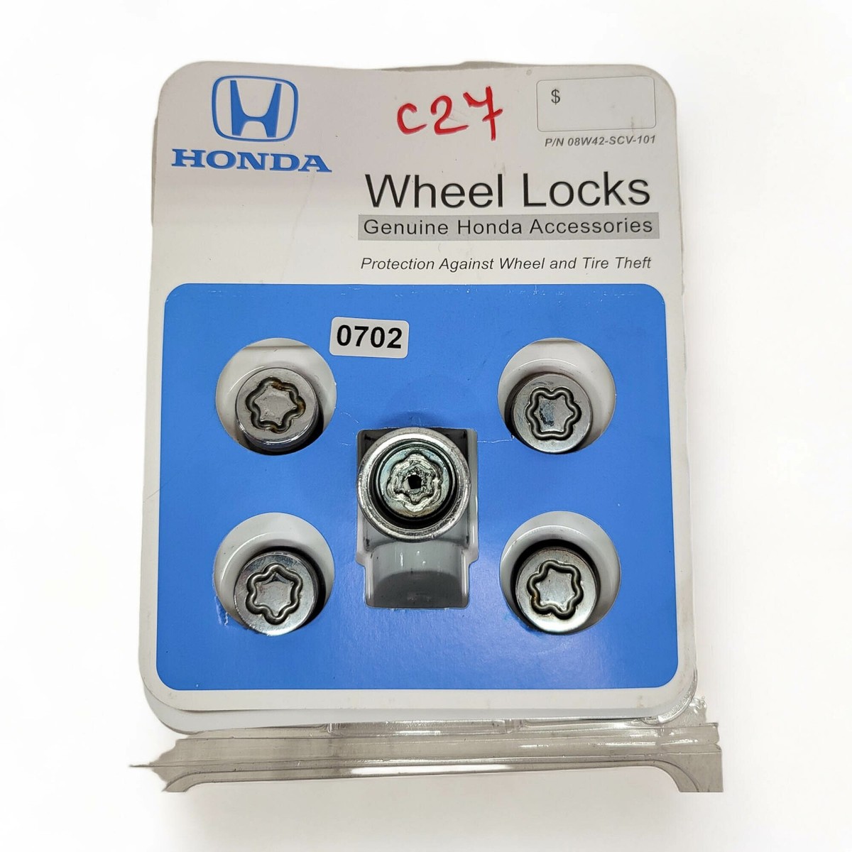 Honda CR-Z CRZ 11-16 Wheel Lock Lug Nut, Nuts, Bolt Set Black