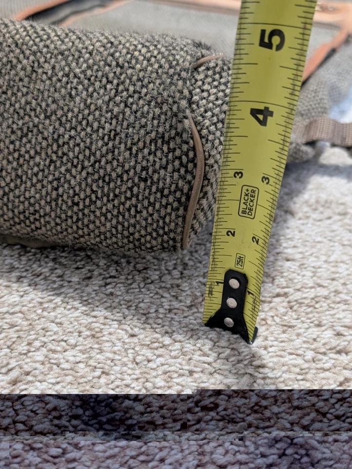 Vintage Hartmann Luggage Hanging Garment Bag Tweed & Leather - Image 4 of 4