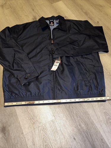 Chaps Jacket Men’s XL Windbreaker Bomber Mechanics Navy Blue Full Zip Golf Crest - Picture 6 of 13