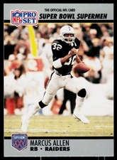 Marcus Allen, 1990-91 Pro Set Super Bowl XXV Silver, #38, Los Angeles Raiders,