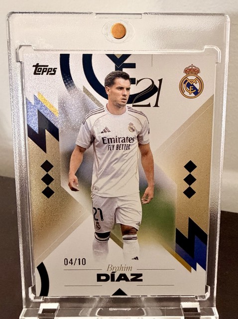 2025-26 Topps Los Blancos Brahim Diaz #18 Black Parallel SSP 04/10 Real Madrid