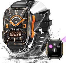 Military Smart Watch for Men Call Receive/Dial Rugged Tactical Fitness Tracker