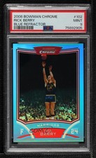 2008 Bowman Draft Picks & Stars Chrome Blue Refractor 30/99 Rick Barry PSA 9 h8k