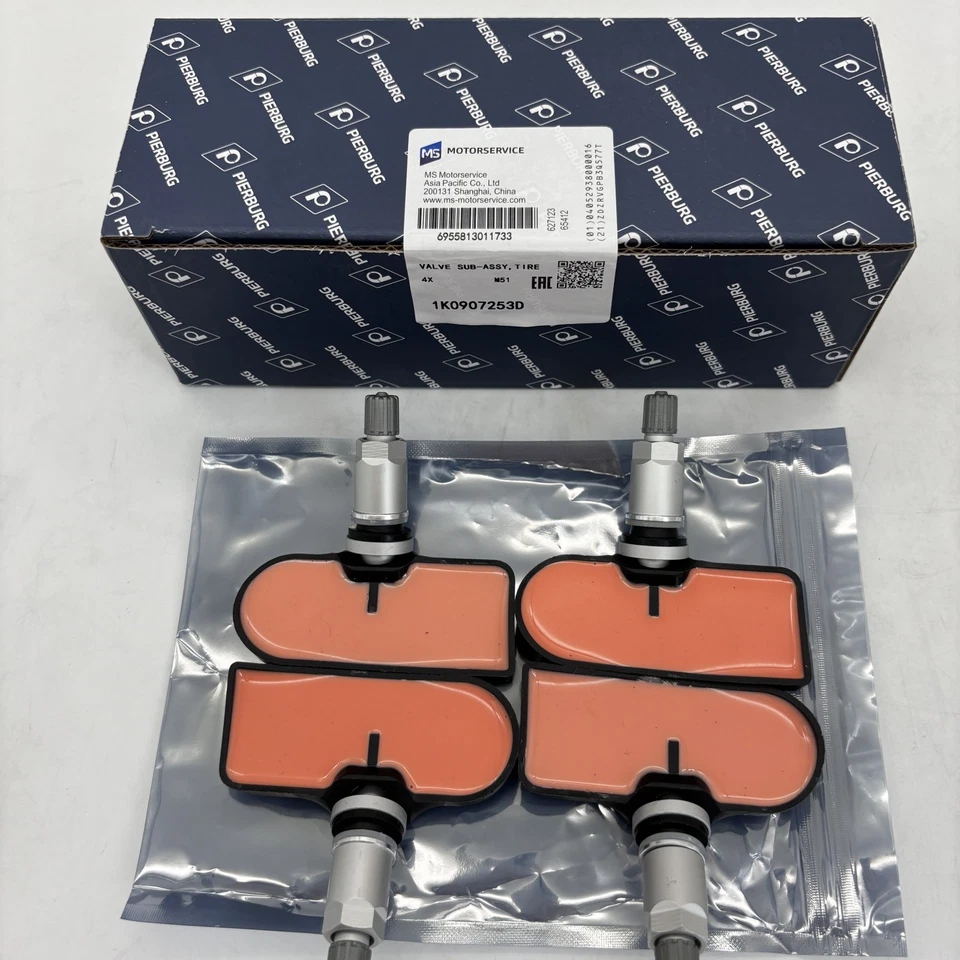 4X 1K0907253D 1K0907255C TPMS Tire Pressure Monitoring Sensor for AUDI VW JETTA Foto 2 de 4