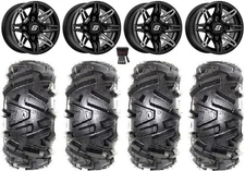 Sedona Rukus 14" Black Wheels 30" Moto MTC Tires Kawasaki Mule Pro FXT KRX /