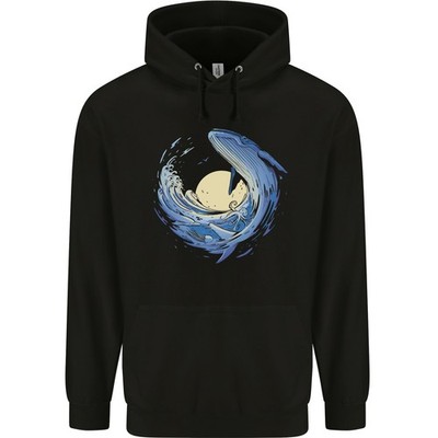 Ozean Wal & Octopus Herren 80% Baumwolle Kapuzen