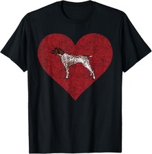 German Shorthaired Pointer Valentines Day Dog Love Heart T-Shirt