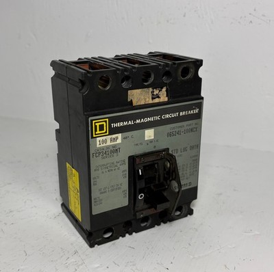 Square D FCP34100MT 100A Circuit Breaker 480V 3 Pole Type FCL 100 Amp FCP34100