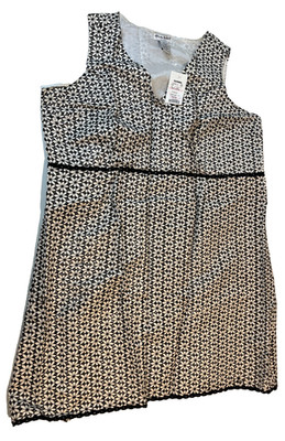Alexandra Bartlett Women's Black White Floral Eyelet Lined Sheath Dress Size 24W