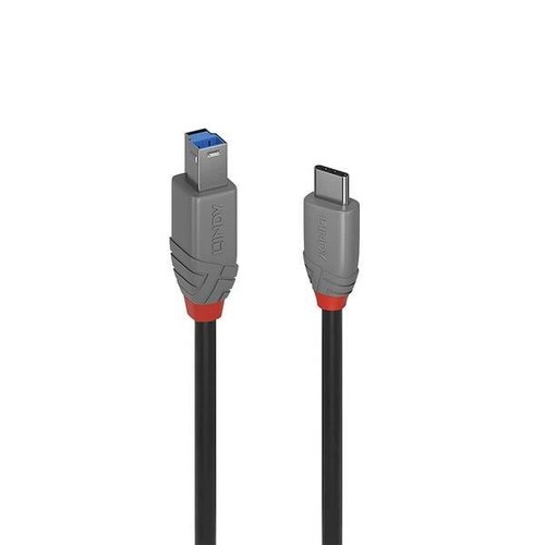 2m USB 2.0 Type A to B cable, tranparent