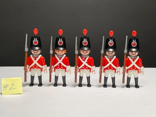 Vintage Playmobil Red coat soldiers. x5