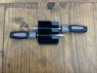 #ad snap on tools mini screwdriver set flat tip 3 16quot; phillips #1 dark titanium $35.00