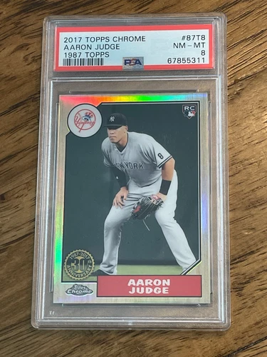 2017 Topps Chrome AARON JUDGE 87T8 1987 Topps - PSA 8 NM MINT