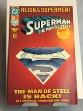 1993 DC Comics SUPERMAN THE MAN OF STEEL 22 Red Die Cut Cover Bonus Poster