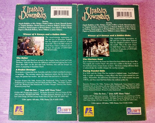 Upstairs Downstairs VHS 7 Video Tapes Collector's Edition Best Episodes A&E 1994 - Imagen 11 de 12