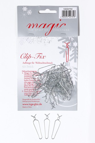 50 Kugelaufhänger Metall Clipfix für Weihnachtskugeln Christbaumkugeln Baumhaken - Bild 3 von 3