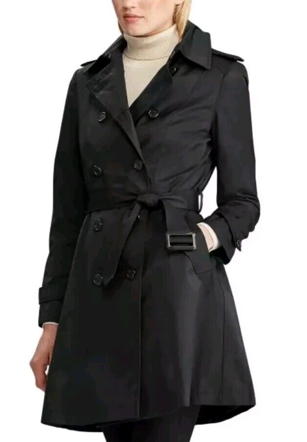 Lauren Ralph Lauren Women's Water Resistant Black Trench