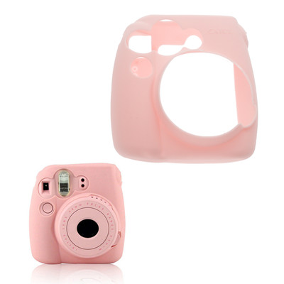 Soft Silicone Cover Jelly Case Compatible w/ Fuji Instax Mini 9/8/8+ (Pink)