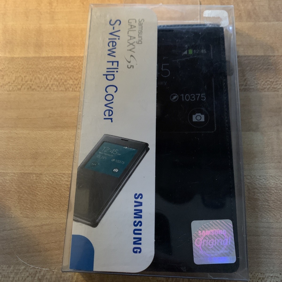 Original Samsung Galaxy S5 S-View Flip Cover Black