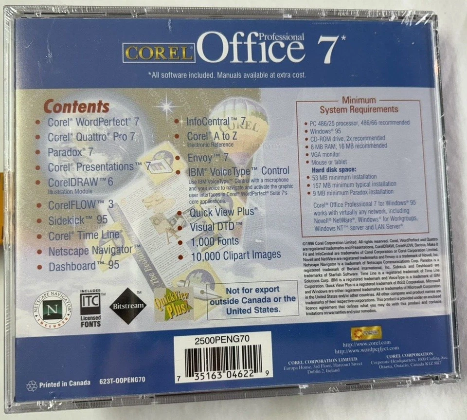 Corel Office Professional 7  CD in Jewel Case Brand New Sealed - Image 2 of 4