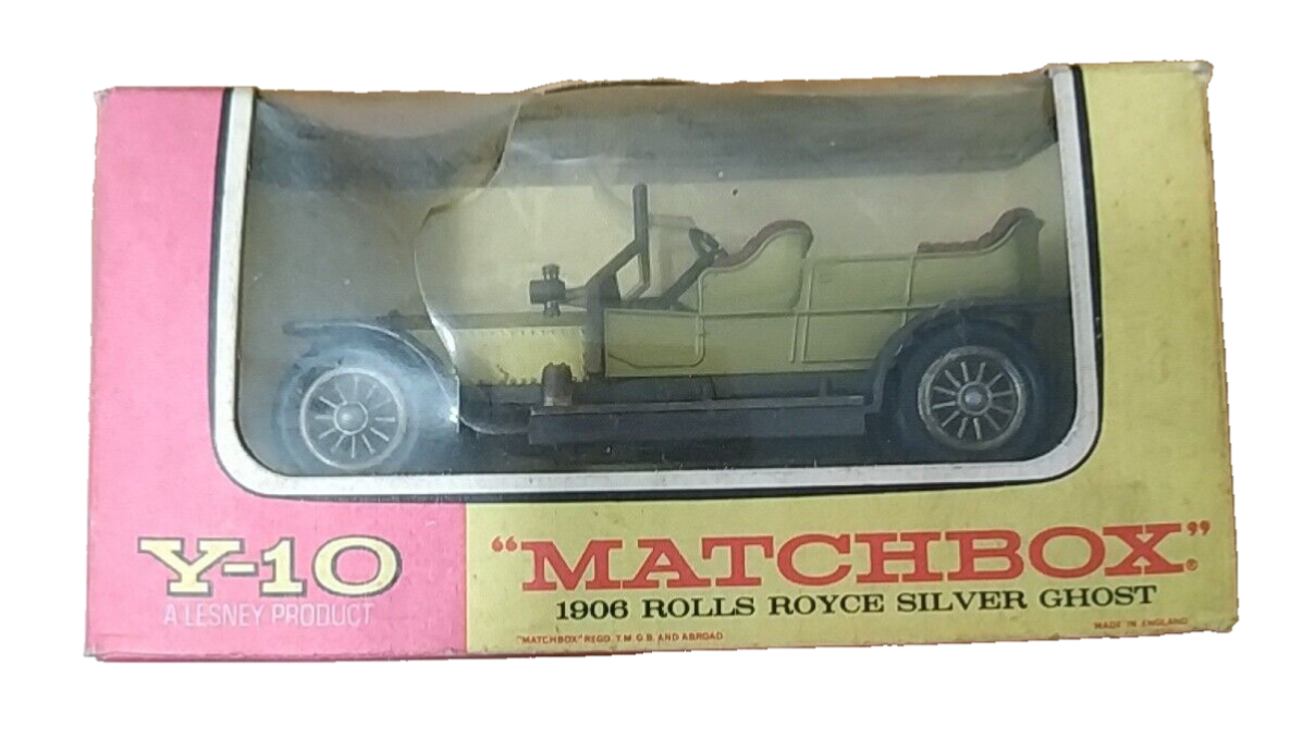 Lesney Rolls-Royce Silver Ghost 灰皿 Silver Matchbox Rolls Green