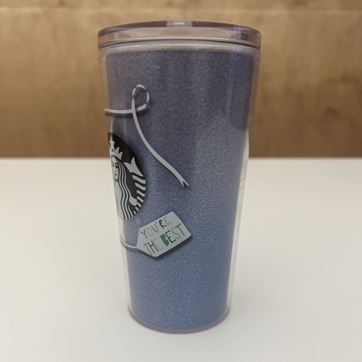 Starbucks Blue Glitter You're The Best Tumbler Cup Logo 16 oz | eBay