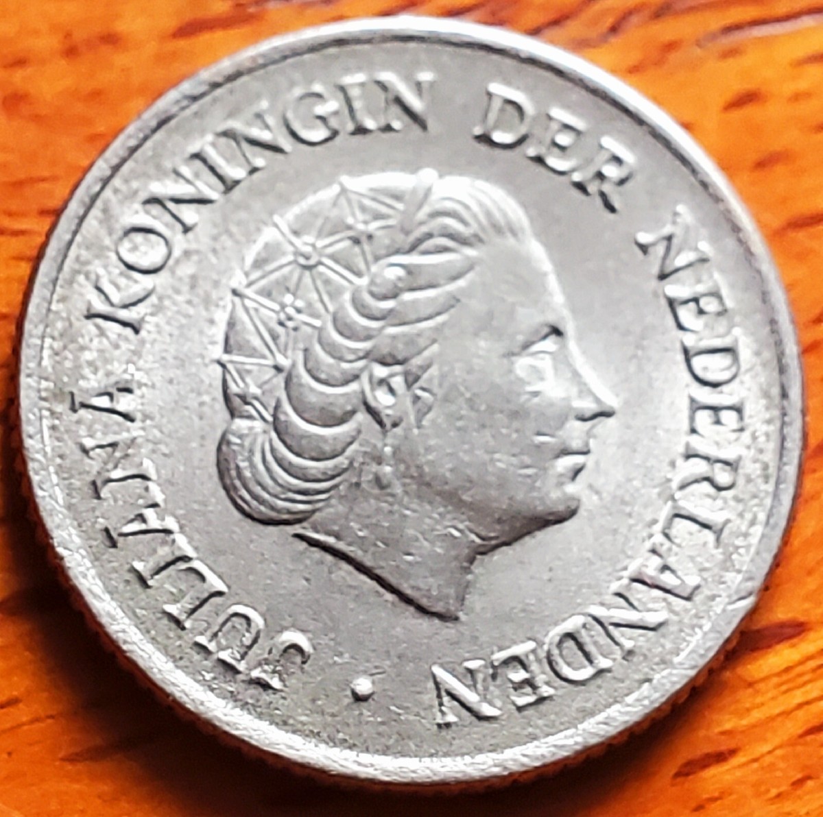 1964 Netherlands 25 Cents Queen Juliana Koningin Crown Dutch