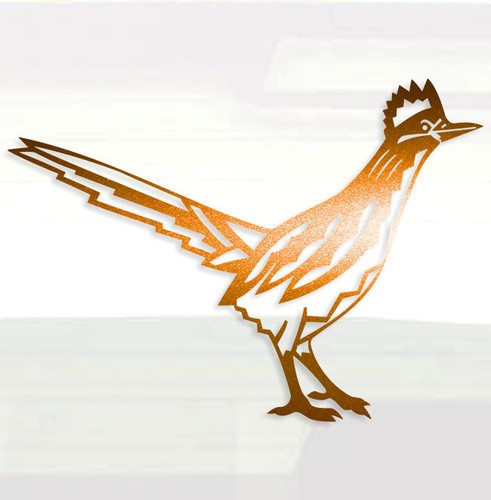 Roadrunner Road Runner Southwestern West USA LG 17" COPPER Decal Sticker Graphic - Picture 1 of 1