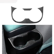 For Toyota Tacoma 2012-2015 Rear Center Cup Holder Trim Cover Decor Carbon Fiber