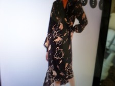 NWT Latest TED BAKER Diana Integral wrap dress w/ belt detail multi color sz 1
